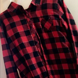 🤩 faded flory long sleeve flannel top🤩